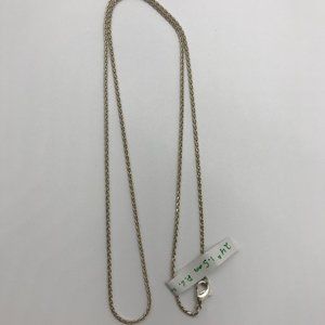 24" Sterling Silver 1.5mm Diamond Cut Wheat Chain Necklace